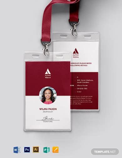 Simple ID Card - 10+ Examples, Photoshop, Pages, Word, Publisher