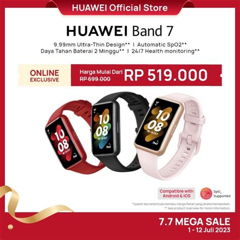 Jual Huawei Band Smartband Ultra Thin Design Week Battery Life