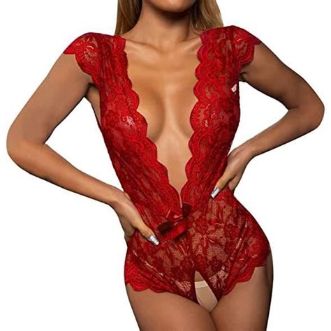 Ensemble De Lingerie Sexy Dentelle Rouge Marque Mod Le