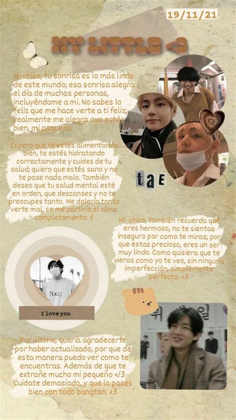 Carta Inspo Para Taehyung Bangtan Cartas Bonitas Cartas Frases