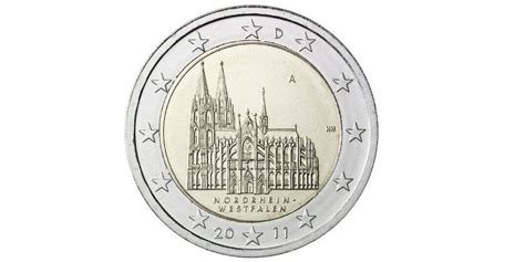 2 EUROS ALEMANIA 2011 CATEDRAL DE COLONIA Numismática Llamas