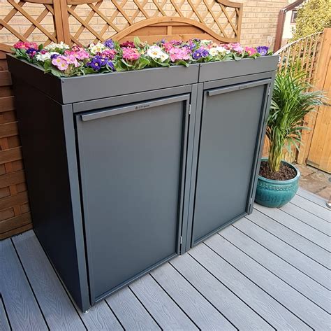 Premium Wheelie Bin Store With Green Roof Planter 240l Eden Pure Etsy Uk