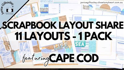 Scrapbook Layout Share Layouts Cape Cod Collection Youtube