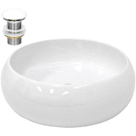 Ecd Germany Lavabo En C Ramique Blanc X Mm Avec Garniture De