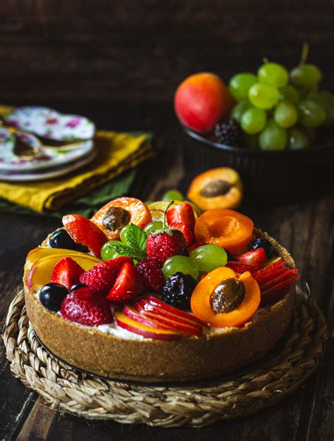 Cheesecake Con Ricotta Miele E Frutta Fresca Graziaintavola