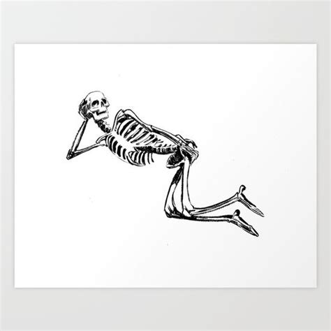 Sexy Skeleton Pinup Skeleton Art Skeleton Print Art Prints