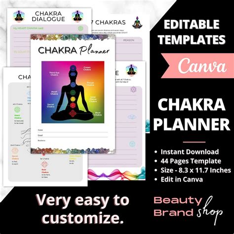 Chakra Journal Chakra Meditation Chakra Planner Chakra Workbook