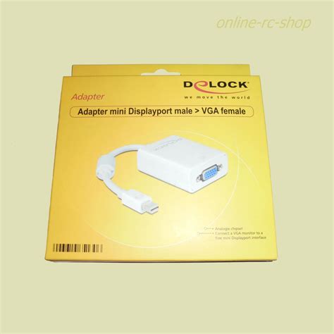 Delock Adapter Mini Displayport Stecker Auf Vga Buchse Passiv