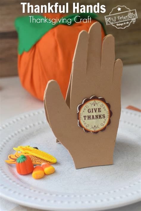 Giving Thanks Praying Hands Craft For Thanksgiving