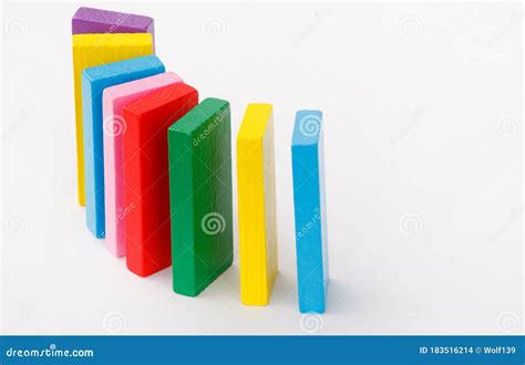 Colored Building Blocks Of Wood Stock Photo Image Of Constructor