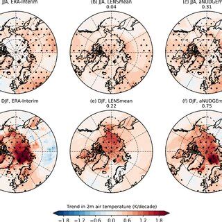 The Linear Trend In M Air Temperature Over In Top Summer