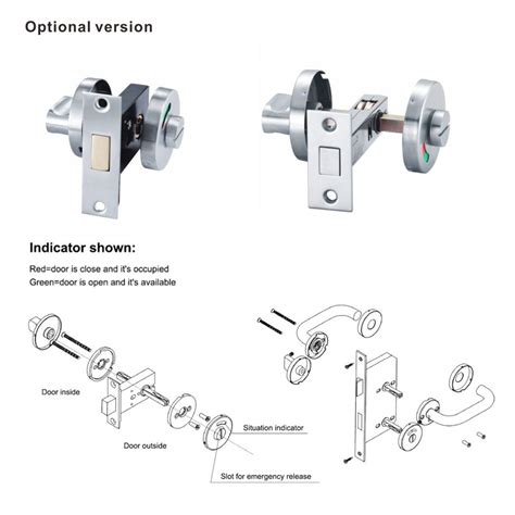 Sus Thumb Turn Lock With Indicator Guide For Bathroom Door D D