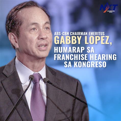 Abs Cbn Corp Chairman Emeritus Eugenio Gabby Lopez Iii Asserted His