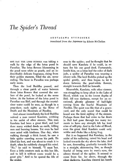 The Spider's Thread | Hell | Spider