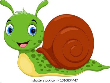 Cute Snail Cartoon Stock Vector Royalty Free Shutterstock