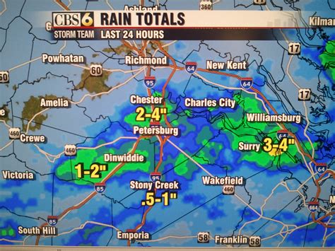 Heavy rainfall Friday evening