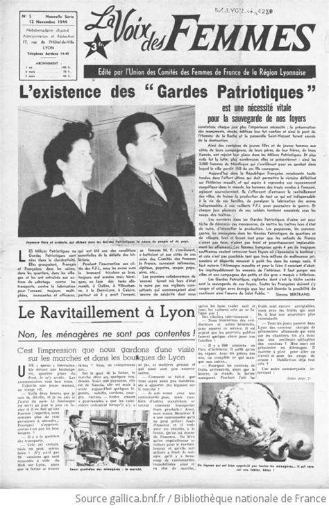 La Voix Des Femmes Dit Par L Union Des Comit S Des Femmes De France