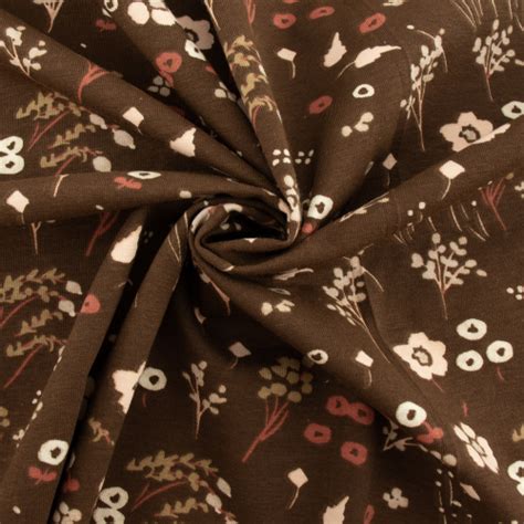 Cotton Jersey Farrah Floral Bison Birch Fabrics Screech Owl Fabrics