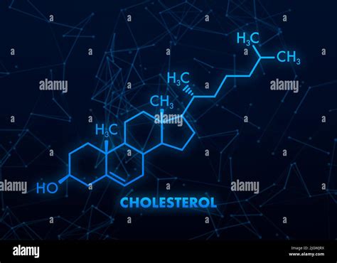 Cholesterol Formula On White Background 3d Cholesterol Formula Stock