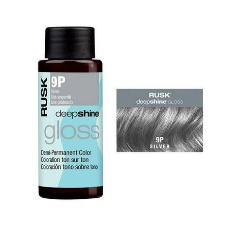 Rusk Deepshine Demi Gloss Hair Color 9p Silver 2oz