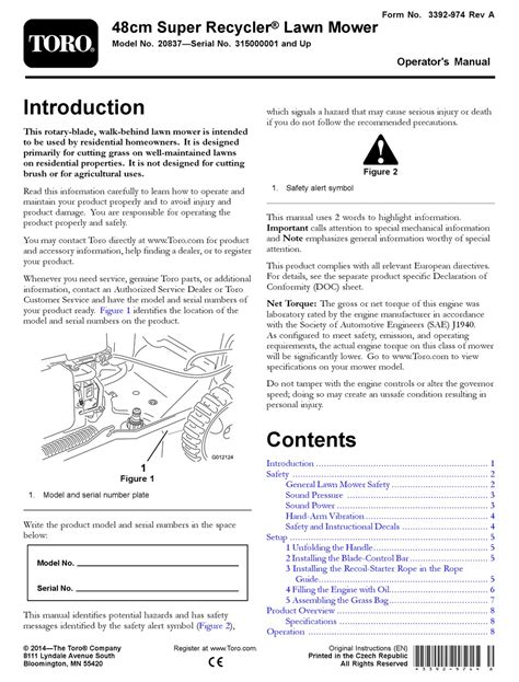 Toro Super Recycler 20837 Operators Manual Pdf Download Manualslib