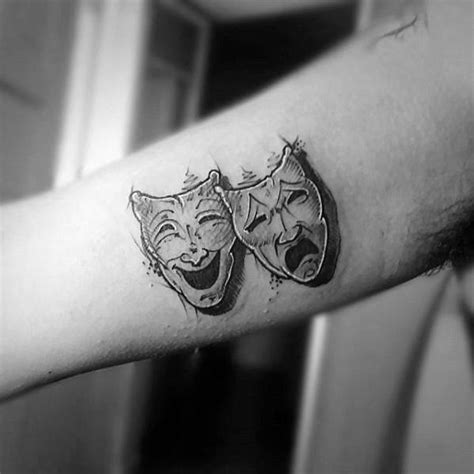 60 Drama Mask Tattoo Designs For Men - Theatre Ink Ideas