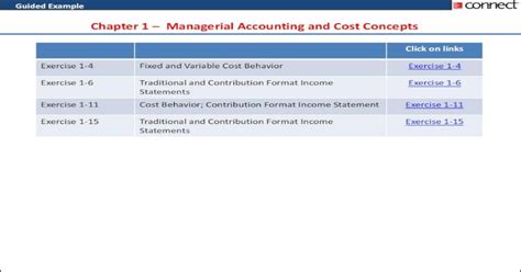 Chapter 1 Managerial Accounting And Cost Concepts Chapter 1