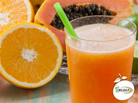 Suco detox de mamão laranja Okuma Citrus