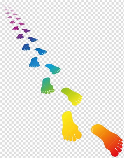 Colored Footprint Clipart