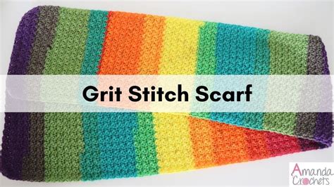 Grit Stitch Scarf Crochet Scarf Easy Crochet Tutorial Youtube