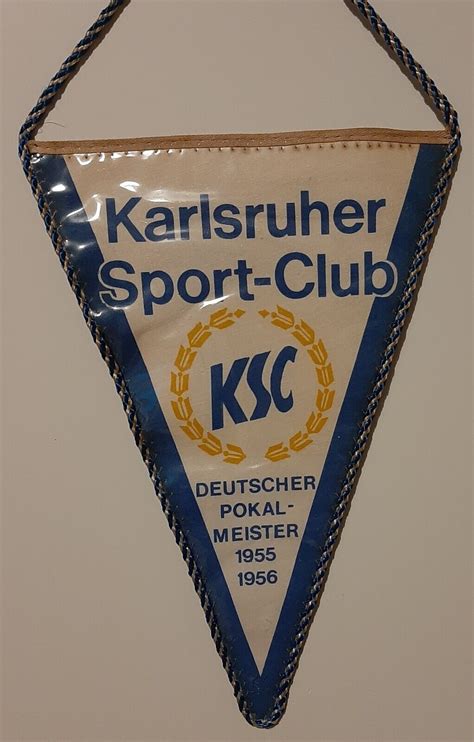 Alter Wimpel Karlsruher Sc Deutsche Bundesliga Sehr Selten Pennant