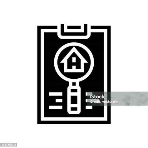 Building Inspection Civil Engineer Glyph Icon Vector Illustration Stock