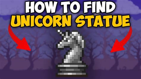 Terraria How To Get Unicorn Statue Terraria Unicorn Statue Seed 1 4 4 9 Youtube