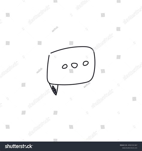 Speech Drawing Outline Vector Illustration Stock Vector (Royalty Free ...