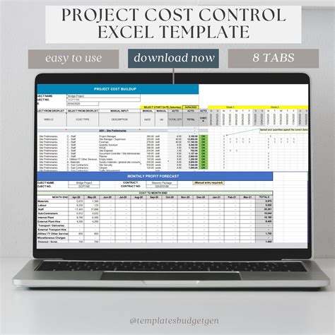 Project Cost Control Template Construction Budget Excel Template