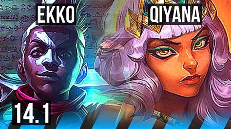 EKKO Vs QIYANA MID 8 0 2 1700 Games Legendary KR Master 14 1