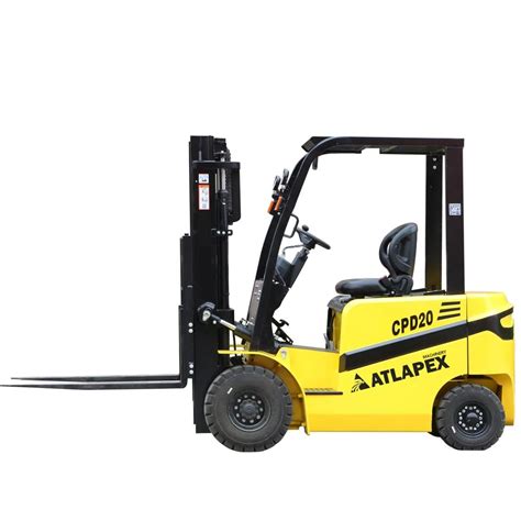 Electric Forklift Truck Solid Tyre 2 Ton Forklift With Container Mast