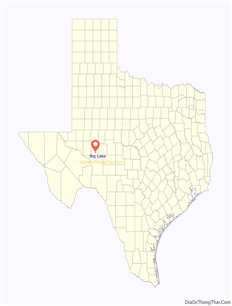 Map Of Big Lake City Texas