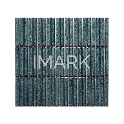 Mini Azure Blue Speckled Glossy Porcelain Kit Kat Tile Mosaic Imark