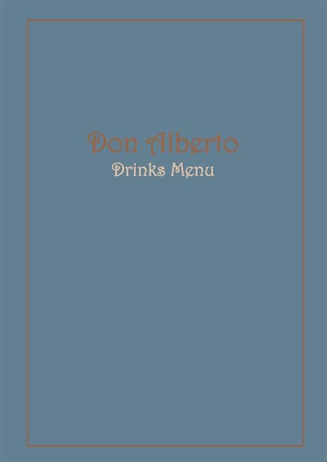 Drinks Menu Don Alberto