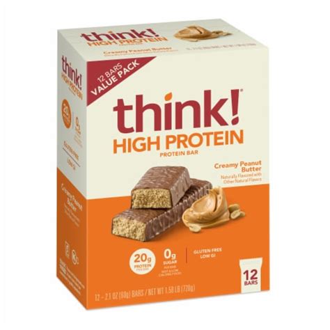 Think Creamy Peanut Butter High Protein Bars Ct Lb Smith