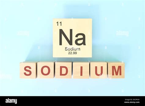 Sodium chemical element symbol with atomic mass and atomic number in ...