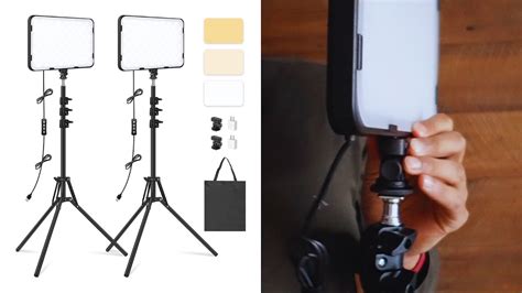 Obeamiu Pack Led Video Light With Tripod Stand Review Youtube