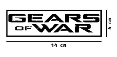 Gears Of War Logo Sticker Vinil Pzs Black Mikegamesmx Cuotas