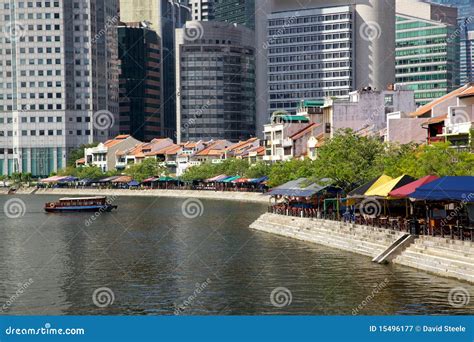 Boat Quay stock image. Image of south, equator, skyscraper - 15496177