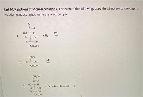 Solved Part I Classifying Monosaccharides Classify Each