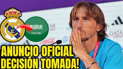 TERREMOTO MUNDIALDECISIÓN TOMADA Modrić ACABA DE DEJAR AL PLANETA DE