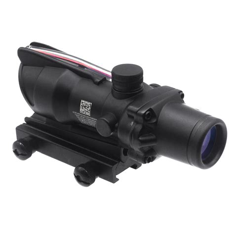 Chevron Reticle Acog 4x32 Scope Real Fiber Optics Red Illuminated