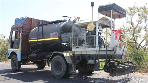 Bitumen Spraying By Bitumen Pressure Distributor From Atlas Equipments