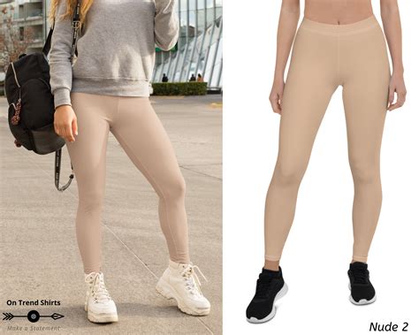 Nude Leggings for Women Skin Tone Gym Leggings Solid Neutral - Etsy